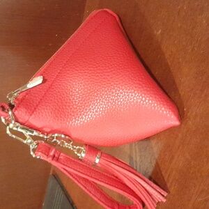 Wristlet - Faux Leather - Red